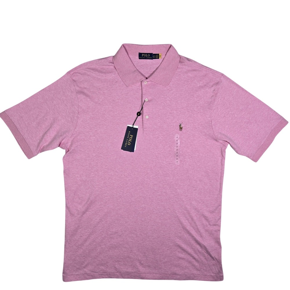 NEW Polo‎ Ralph Lauren Mens LT Soft Cotton Polo Shirt Pink Large Tall